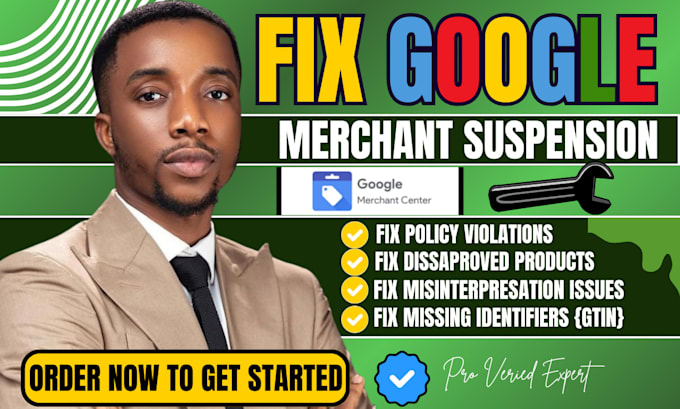 Gig Preview - Setup and fix google merchant center misrepresentation gmc gtin shopping ads