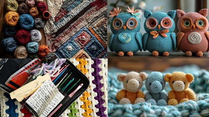 Gig Preview - Create and design christmas amigurumi pattern knitting, bags design toys pattern