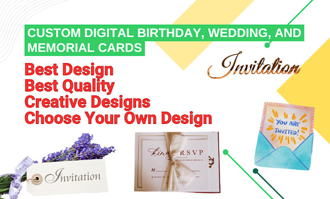 Bestseller - design custom digital birthday, wedding, and memorial cards