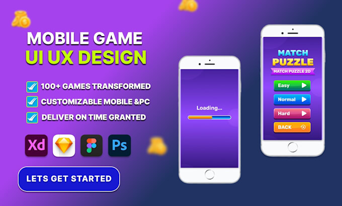 Gig Preview - Design professional game UI and assets for mobile game