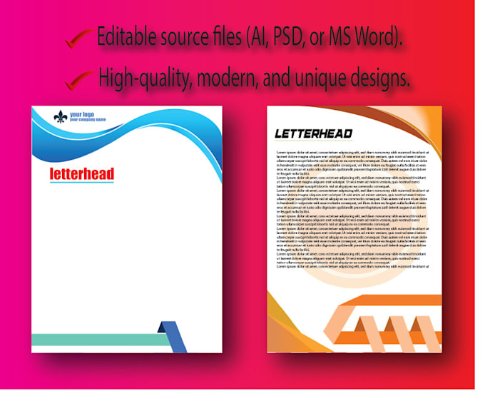 Gig Preview - Do modern and creative letterhead design for your business