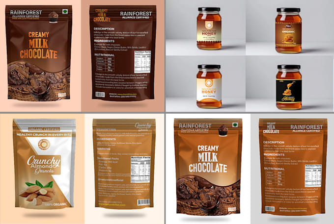 Gig Preview - Create stunning pouch packaging, label design for your product,