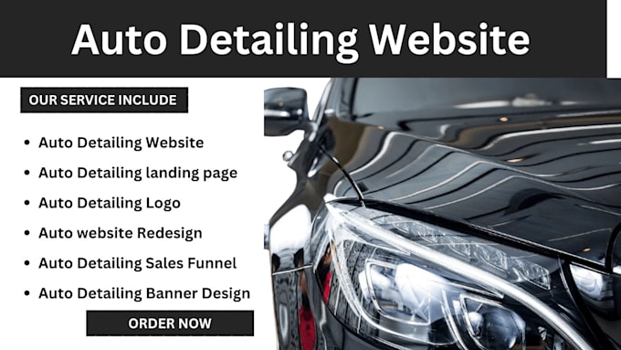 Gig Preview - Create car detailing car dealership car wash auto detailing website