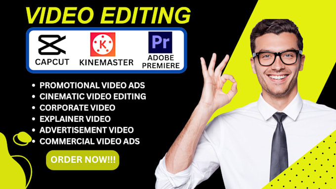 Gig Preview - Create a brand commercial video ads using capcut, adobe pro,kinemaster