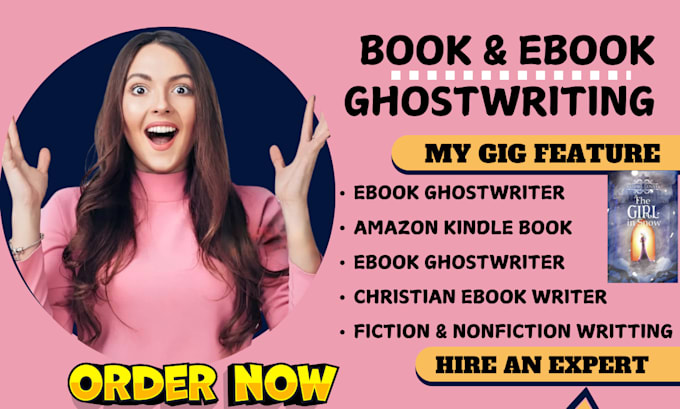 Gig Preview - Be your fiction and nonfiction ghostwriter, book writer, books and ebook writing