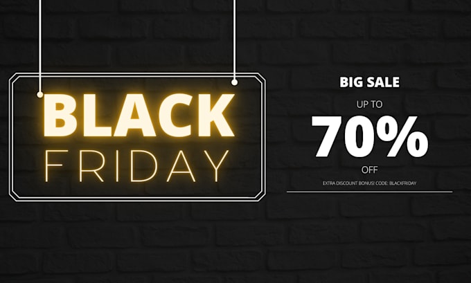 Gig Preview - Only design black friday banners, post, and sales designs