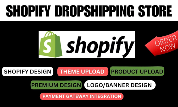 Gig Preview - Design shopify dropshipping store via supliful temu bigbuy modalyst autods dsers