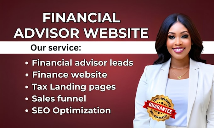 Gig Preview - Design financial advisor website bookkeeping, accounting, investor, tax website