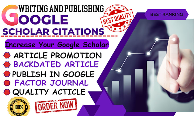 Gig Preview - Write and publish research article on google scholar writing and publication