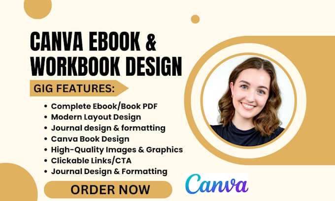 Gig Preview - Create canva ebook design journal workbook formatting for amazon KDP publishing