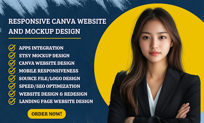 Gig Preview - Design canva website design, newsletter and landing page, using a pro account