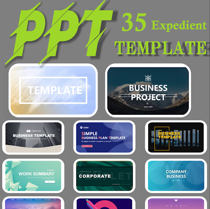 Gig Preview - Give you a beautiful PPT template that you have already done business and mee