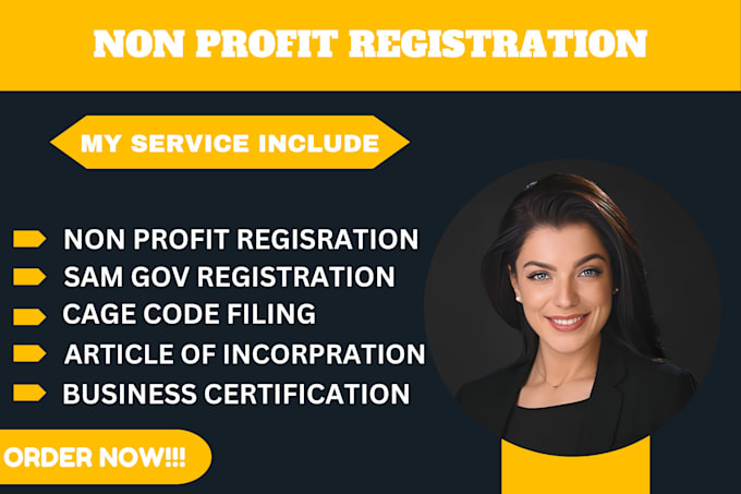 Gig Preview - Do sam gov registration, non profit business registration, reinstate 501c3