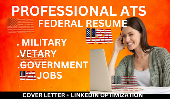 Gig Preview - Write federal resume, ksa response for military, usajobs, government, veteran