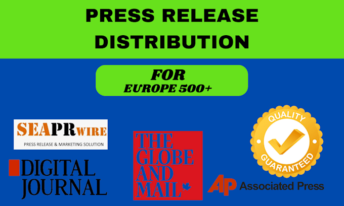 Gig Preview - Distribute press releases across europe, including the UK, russia, france