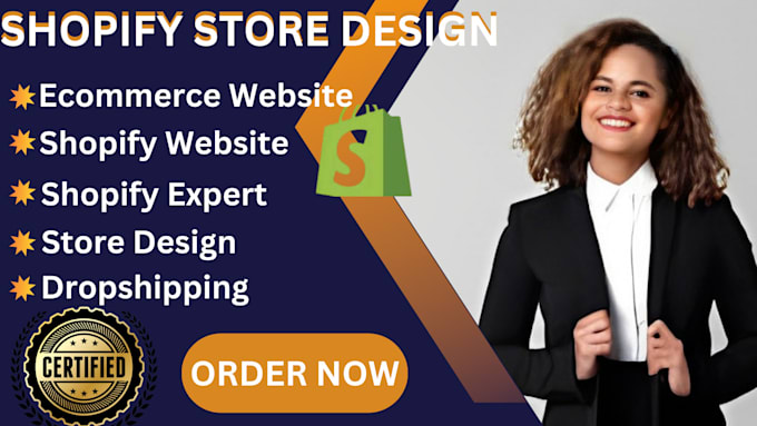 Gig Preview - Do shopify store design, shopify website, pod shineon dropshipping store