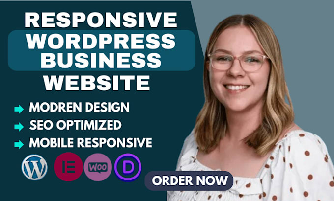 Gig Preview - Build responsive wordpress business website design