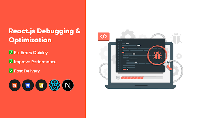 Gig Preview - Debug and optimize your react js application for better performance