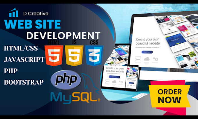 Gig Preview - Create responsive websites using HTML, CSS, javascript, PHP