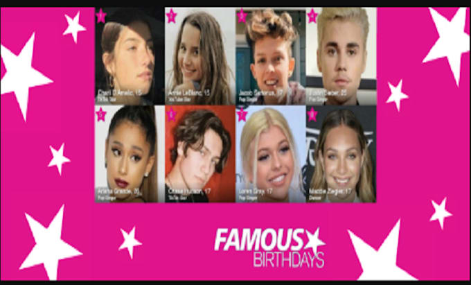 Gig Preview - Create a famous birthdays profile for you