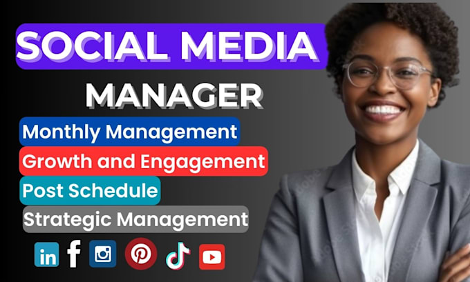 Gig Preview - Be your social media manager and social media marketing content creator