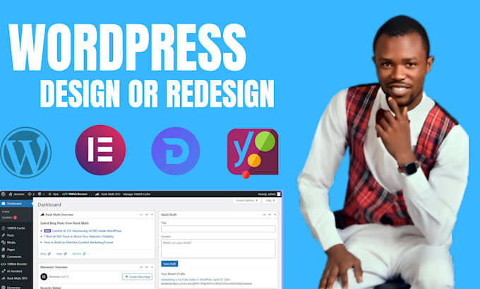 Gig Preview - Create  wordpress website website development and redesign