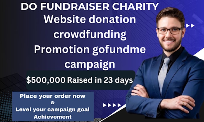 Gig Preview - Do fundraiser charity ngo website nonprofit crowdfunding campaign promotion