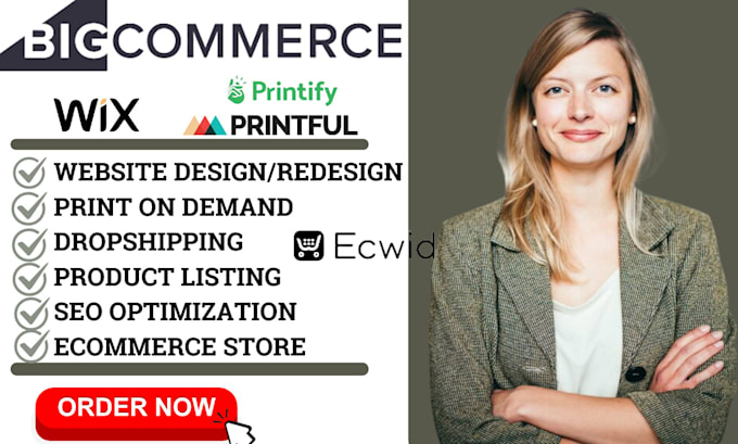 Bestseller - design ecwid bigcommerce print on demand store bigcommerce website wix pod