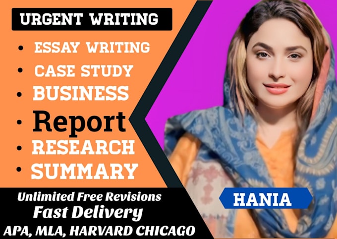 Gig Preview - Write urgent essay writing, ppt, case study, research and summary