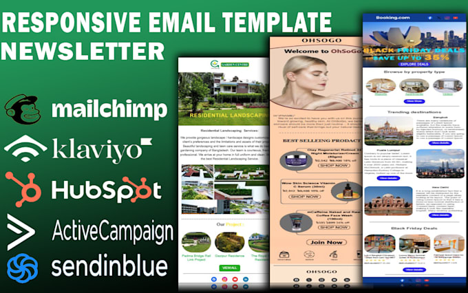 Bestseller - design responsive mailchimp, klaviyo, HTML email template newsletter