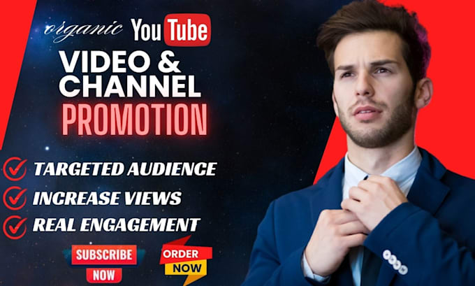 Gig Preview - Do organic youtube video promotion for engagement  views  subs