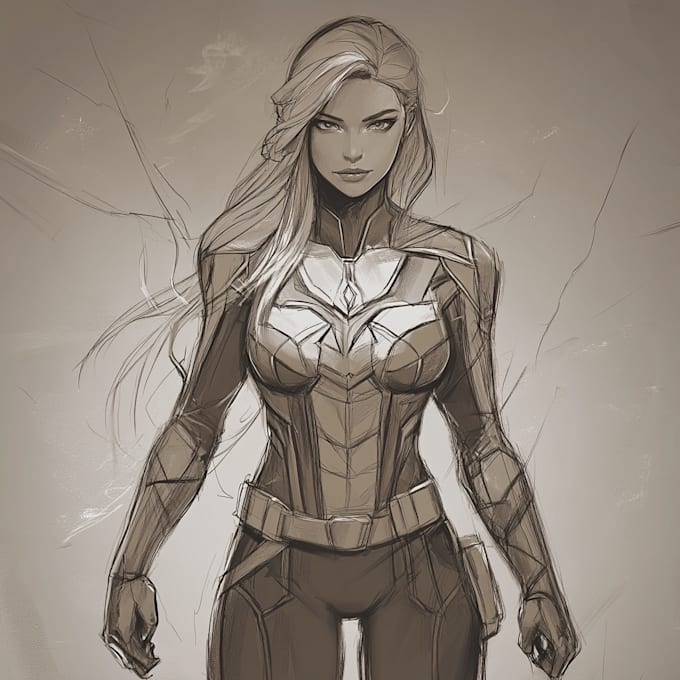 Bestseller - draw a superhero or character concept art in my style