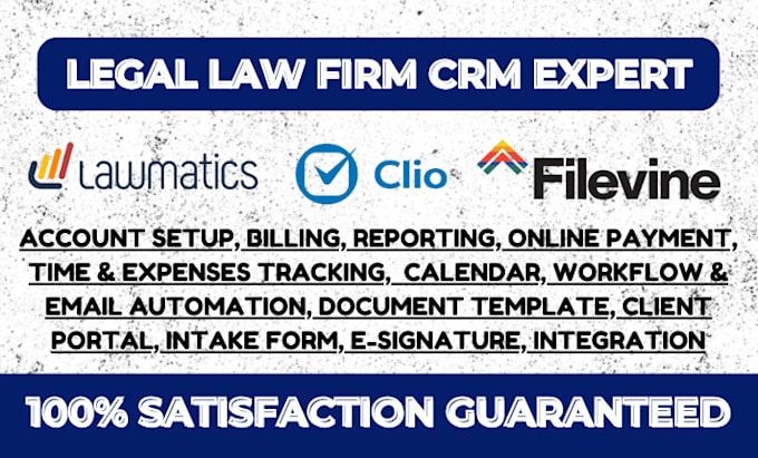 Gig Preview - Be your automation expert on clio, law ruler, lawmatics, filevine, lawyah