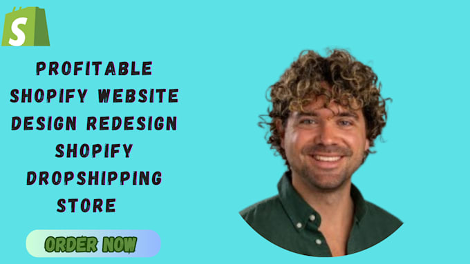 Gig Preview - Design custom shopify website redesign shopify dropshipping store