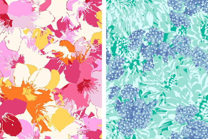 Gig Preview - Create floral patterns with colorful design and unique high quality prints