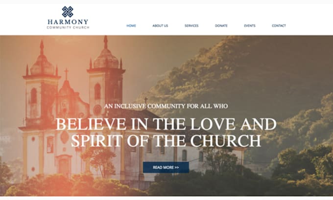 Gig Preview - Redesign wix church website design, ngo, nonprofit charity website