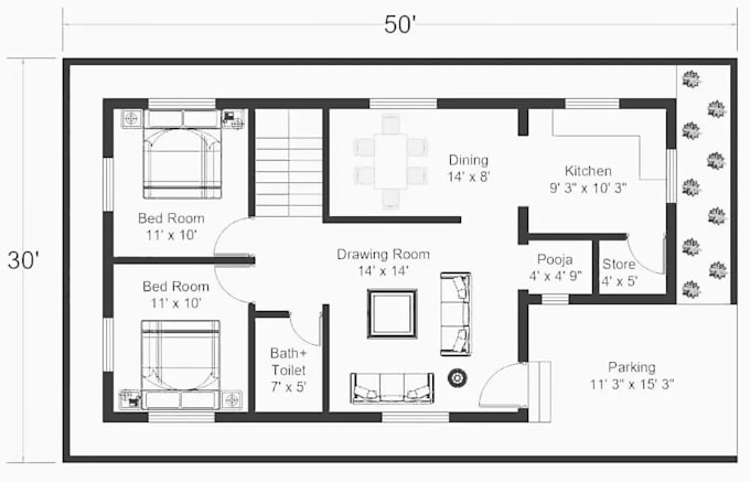 Gig Preview - Create architectural 2d 3d floor plans