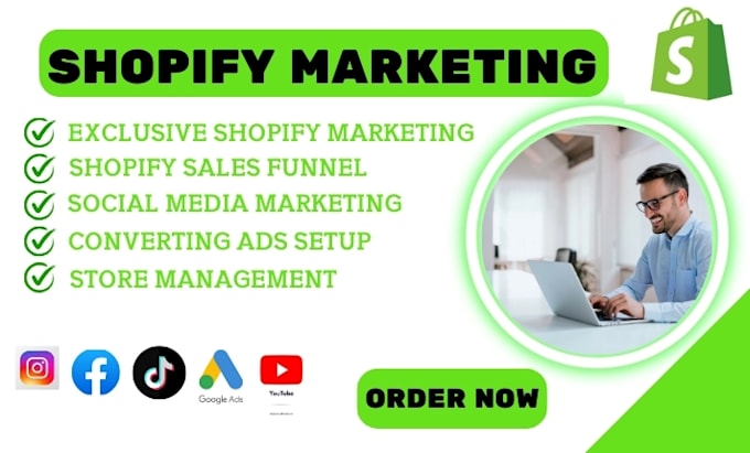 Gig Preview - Do shopify marketing sales funnel shopify social media marketing  promotion