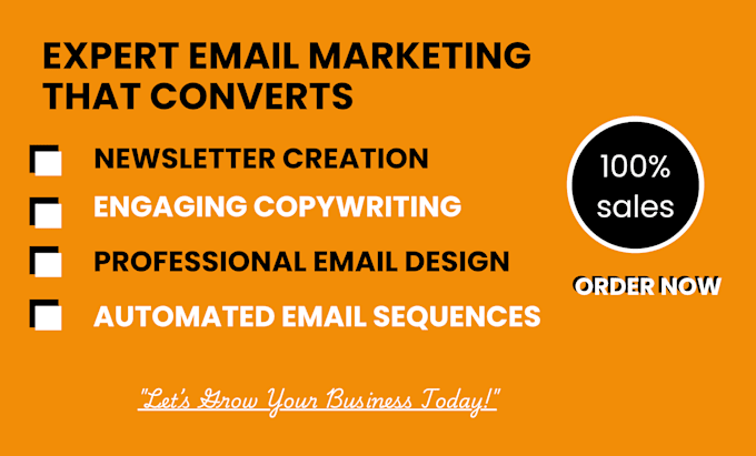 Gig Preview - Craft email marketing campaigns to skyrocket your season sales