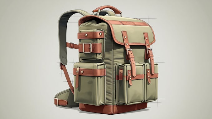 Gig Preview - Expert backpack, wallet, handbag, techpack creation, luggage, tote bag techpack