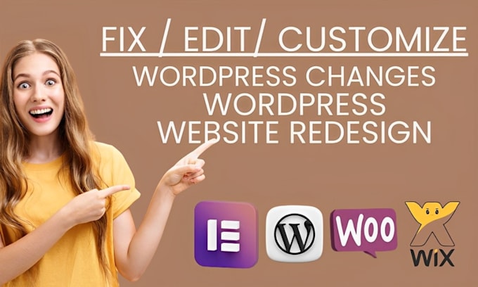 Gig Preview - Do wordpress changes, fix, edit, customize wordpress website, fix wordpress bug