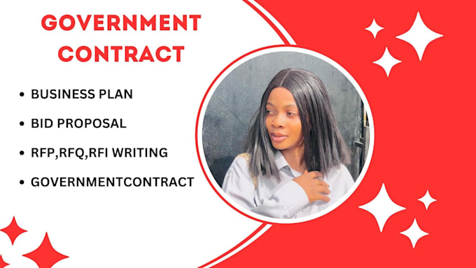 Gig Preview - Do business plan government contract bid proposal rfp, rfq, rfi writing