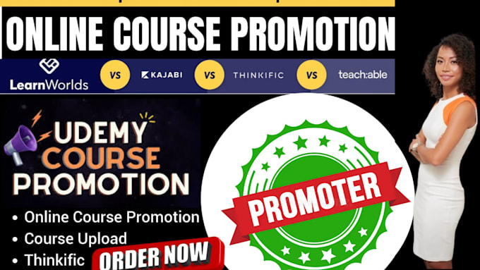 Gig Preview - Do udemy course promotion online course promotion udemy course udemy