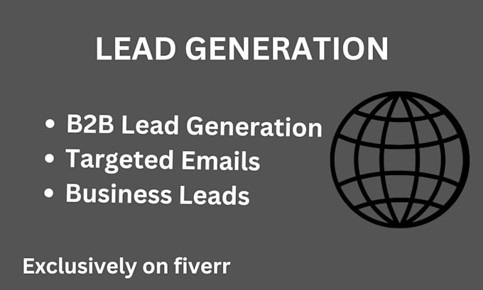 Gig Preview - Do b2b lead generation, business leads and email marketing