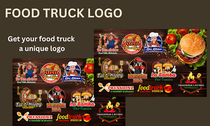 Gig Preview - Design food truck, mexican restaurant or fast foof logo