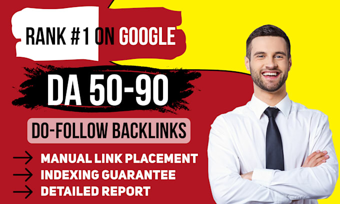 Gig Preview - Do high da SEO dofollow backlinks high authority manual link building service