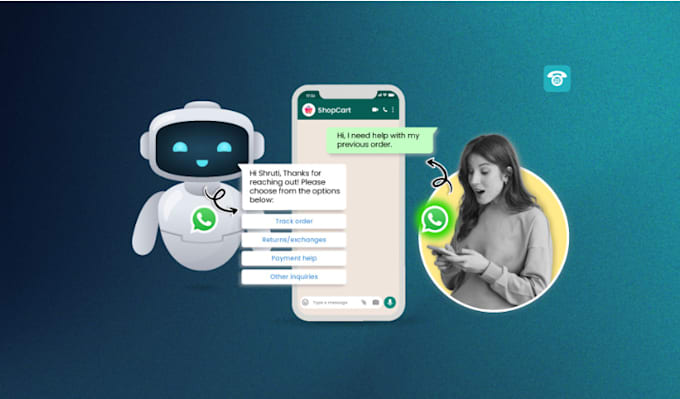 Gig Preview - Build whatsapp bot, botpress, sms ai chatbot, manychat bot, ai assistant bot