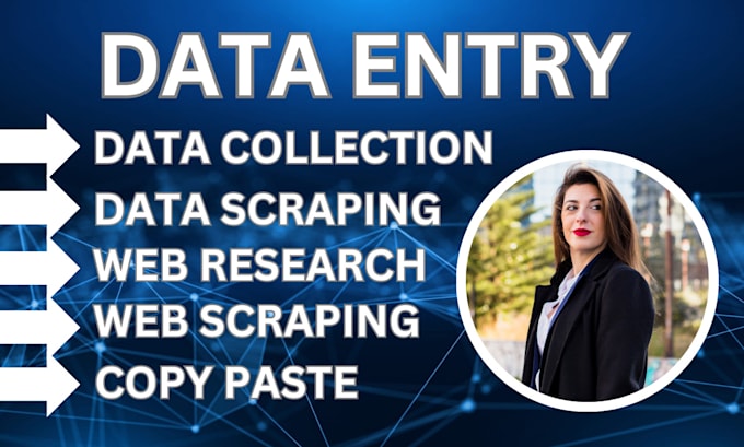 Gig Preview - Do data scraping, web scraping, copy paste, web research and data collection