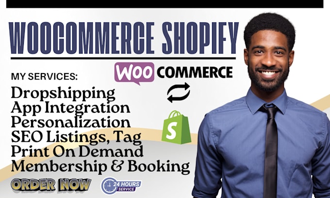 Gig Preview - Redesign woocommerce printful printify build shopify ecommerce wordpress website