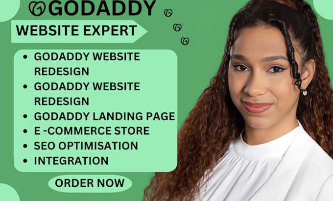 Gig Preview - Do godaddy website design godaddy website redesign develop godaddy website